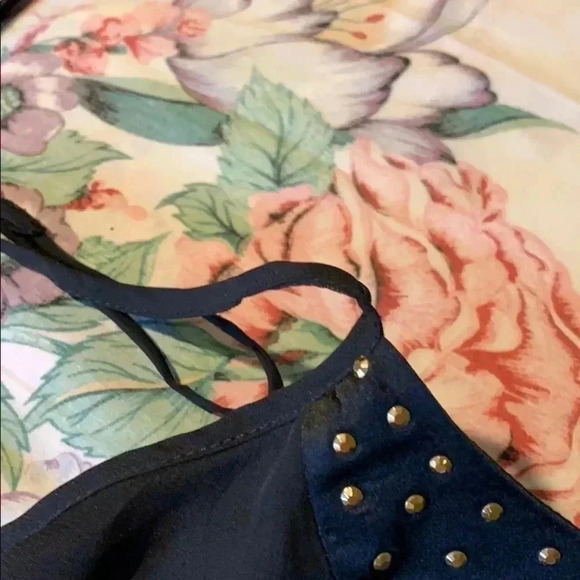 Vintage Candies black top with bling on the front thin straps size S - Picture 5 of 10